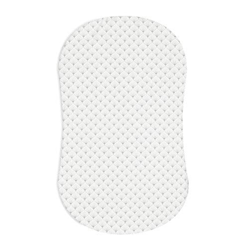Image of HALO BassiNest Fitted Sheet – 100% Cotton, Soft and Breathable Bassinet Sheet for Babies, 30” x 16” Pre-Shrunk Sheet, Pebble