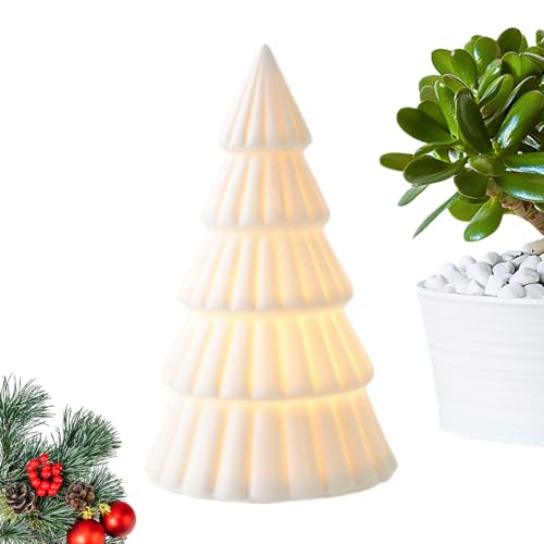 Árbol de Navidad de cerámica luminoso con luces LED 8
