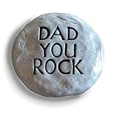 Gift for dad/dad you rock stone/engraved quote on a rock/paperweight desk decor/goofy dad humor/Ships Immediately