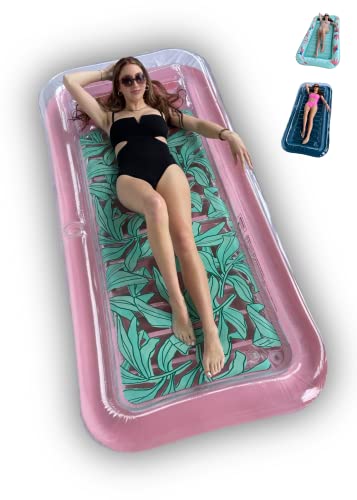 Pink Reybed Tanning Pool – Outdoor Lounge Pool I Adult Kiddie Blow Up Pool I Blowup One Person Personal Pool For Relaxation And Sunbathing Adult Suntan Tub #TOP2