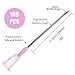 100 Pack 18 Ga 38mm 1.5IN Disposable Needles for Scientific and Industrial Dispensing, Individually Wrapped