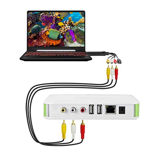 PUSOKEI USB 2.0 Capture Card AV/ Composite and SVideo Audio Video Capture Card Adapter Video Collection Card for XP/Vista/7/8/10/Linux Operating System