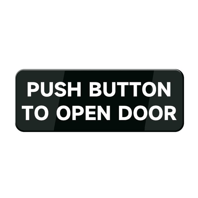 Panneau de porte bouton poussoir en plastique rigide haute visibilité