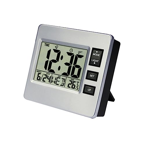 HAMPPLIES Reloj Despertador Digital Pilas Radio Despertador Reloj Alarma Led Sin Batería