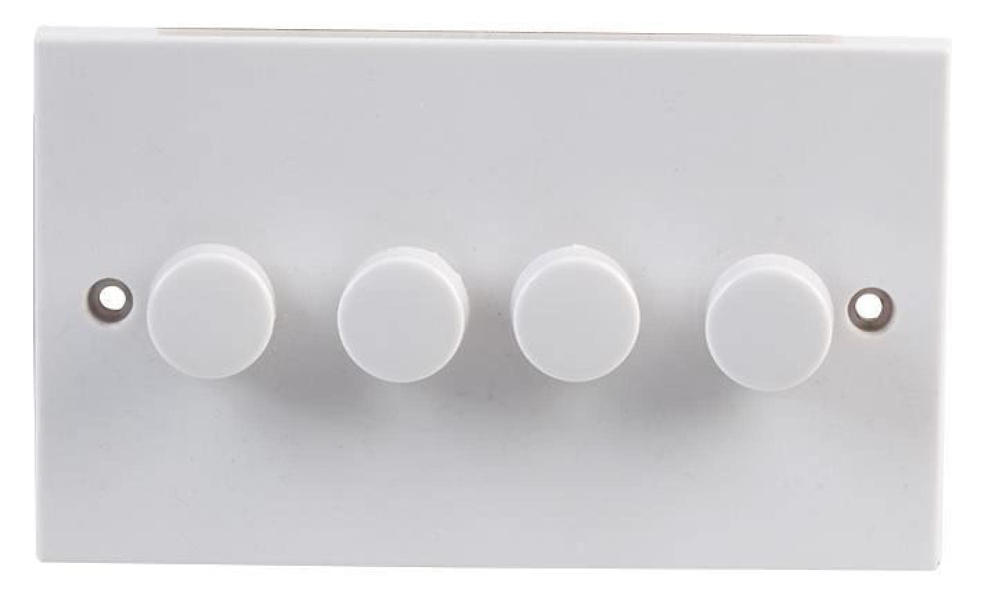 PRO ELEC PELB1835 4 Gang 2 Way Dimmer Light Switch, 250W