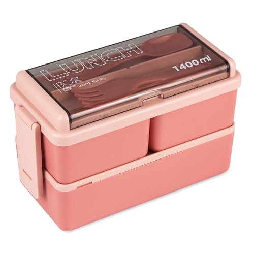 Bento Box,Fiambrera apilable para adultos, cajas Bento de 44 onzas para adultos y niños, caja Bento...