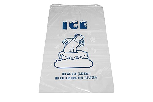 Inno-Pak 368309990 Drawstring Ice Bag, Polar Bear, 8lb, 18