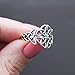 Celtic Knot Ring Sterling Silver 925 - Filigree Braided Irish Wedding Promise Engagement Self Love Rings - Norse Viking Jewelry for Women Size 7.5 (7.5)