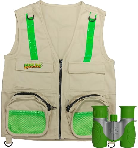 Binocular/Vest Combination Set (Light Green and Silver binocular/vest) (Youth L/XL, US)