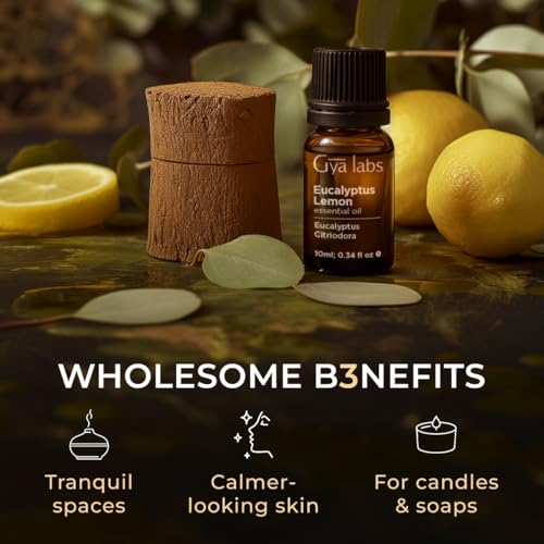 Image of 100% Pure Eucalyptus Lemon Essential Oil - 0.34 Fl Oz - Eucalyptus Lemon Oil for Hair, Skin, Diffuser, Aromatherapy & DIY Candle Making Scent