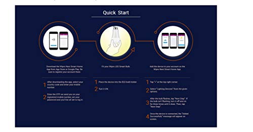 wipro-9-Watts-B22-LED-Warm-White-Smart-Bulb-Pack-of-1-NS9300 wipro 9W B22 LED Warm White Smart Bulb, Pack of 1, (NS9300)