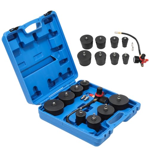 GEARMONSTER 9tlg Turbolader Ladeluft System Adapter Satz Ladeluftkühler Abdrücksatz Tester Prüfwerkzeuge für Ladeluftschläuche, Abgasturbolader und Kompressorsysteme