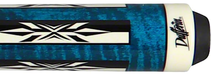 Taco de Billar Dufferin D360 Azul con Diseño Negro y Blanco miniatura 5