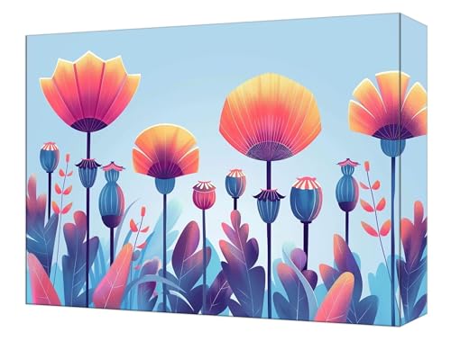 数字油絵 植物 花 ペイントバイナンバーキット キャンバスに 初心者向け (フレームレス) 3本の絵筆付き 抗?帆布 DIY アクリル 子供 Paint by Numbers キット 大人用クラフト 簡単ペイント ?公室 ホームウォールデコレーション ギフ