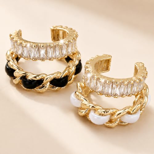 Image of Ear Cuff Set Non Piercing Stackable Clip On Earrings