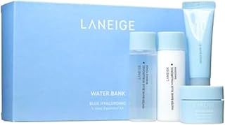 LANEIGE - Water Bank Blue Hyaluronic 4-Step Essential Kit For Normal To Dry Skin. Toner 25ml, Emulsion 25ml, Serum 10ml, M...