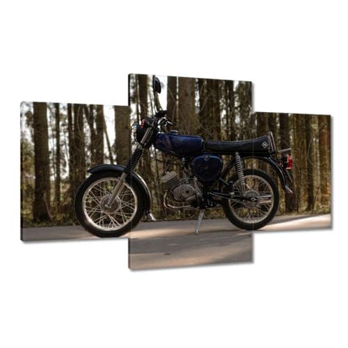 Peinture imprimée sur toile moto classique 100x60 cm : décoration murale