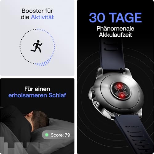 Withings ScanWatch Nova, Hybrid Smartwatch Herzgesundheit f&uuml;r M&F - EKG, SPO2, Temperatur&uuml;berwachung, Schlaftracking, Atemwegsgesundheit, Zyklustracking, 30 Tage Akkulaufzeit, iOS & Android
