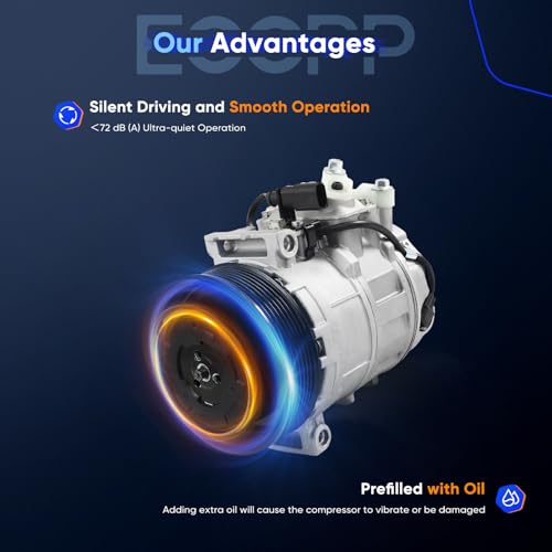 Image of ECCPP AC Compressor 2011-2016 for Porsche Panamera 3.6L | 157360,158360 Fast Cooling AC Compressor with Clutch Low Vibration Under 72db Reduces Engine Load Fuel Efficient