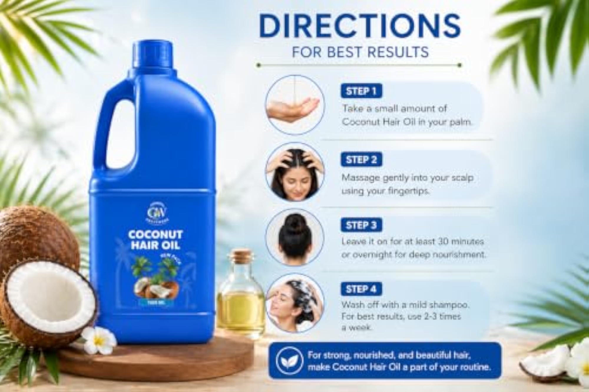 Coconut Hair Oil for Hair Growth & Nourishment