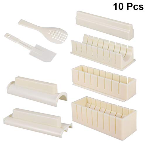 Hemoton Kit de Fabricação de Sushi, 10 Peças, 5 em 1 Multifuncional