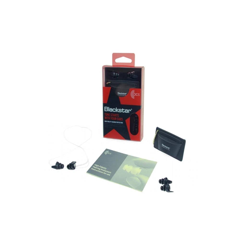 Blackstar ACS Tapones para los oídos con protección auditiva con filtro HiFi para durmientes, músicos, trabajadores, atenuación de ruido de 19dB con estuche de transporte
