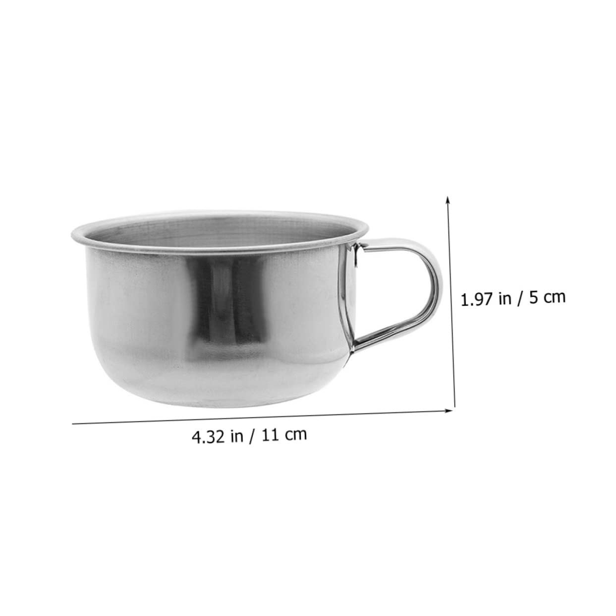 DOITOOL Shaving Bowl Soap Shaving Cream Beard Metal Shave Stainless Steel Shaving Cup Round Supplies Man