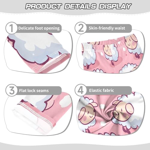 Bolaz Toddler Girls Leggings Printed Yoga Pants Leggings Cute Sheep Sit Cartoon for Kids3