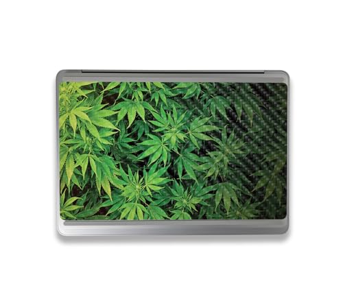 Image of MightySkins Carbon Fiber Skin Compatible with Microsoft Surface Laptop Studio 2 (2023) Full Wrap Kit - Weed | Protective, Durable Textured Carbon Fiber Finish | Easy to Apply | Made in The USA