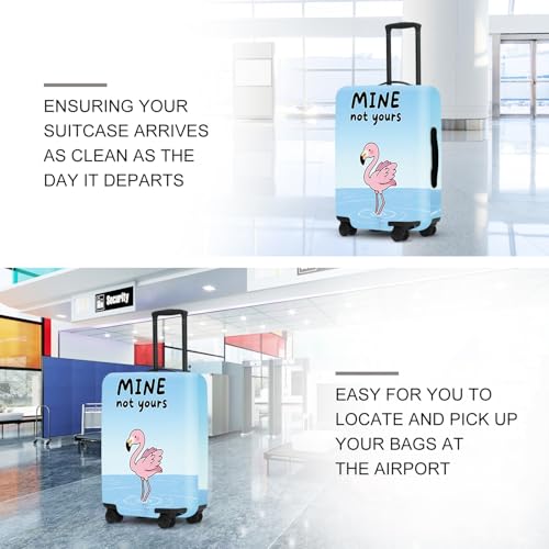 Image of Luggage Cover, Washable Suitcase Cover, Suitcase Protector Anti-scratch Bag cover Fits 18-32 Inch Luggage (Flamingo, XL(32 inch-34 inch Suitcase))