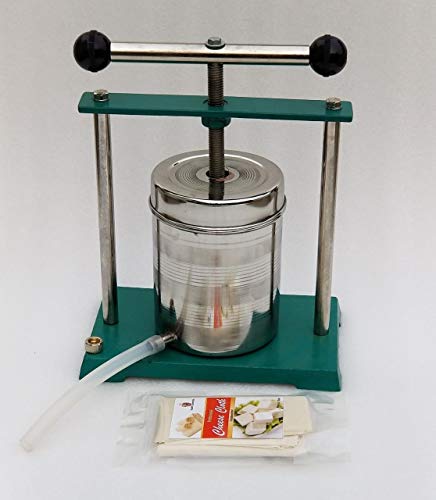 Heavy Duty Stainless Steel Tincture Press with Cheese Cloth and Silicon Food Grade Pipe