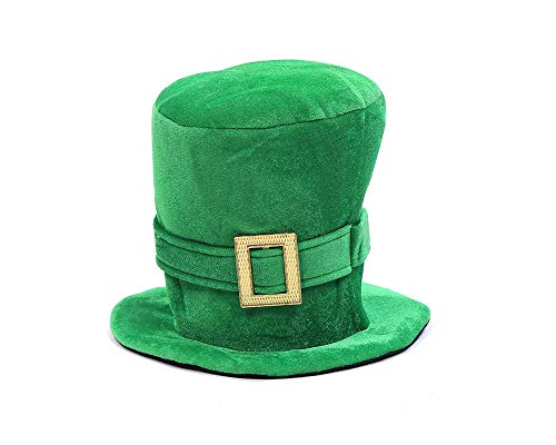 Wittocs St Patricks Day Hats Men Women St. Patrick's Day Shamrock Green Velvet Top Hat Green St. Patricks Day Party Favor Accessories Green Christmas Tree Topper Hat #TOP3