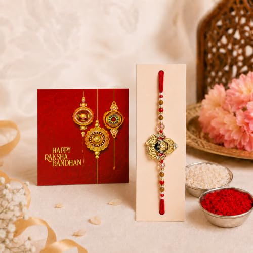 Image of Giftplease Personalized LED Photo Frame Lamp Rakhi Gift Combo for Brother & Bhaiya | Custom Acrylic Printed Night Light with Designer Rakhi, Roli Chawal Tikka, Greeting Card | Rakshabandhan Gift