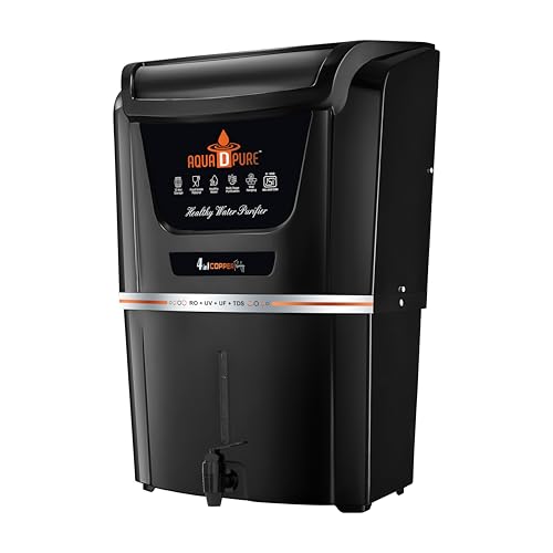 Image of AQUA D PURE Copper RO Water Purifier | RO+UV+UF+TDS Filtration | Advanced Copper Technology | 12 Liter Capacity Water Purifier for Home & Office inch