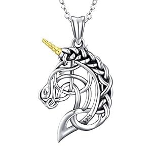 925 Sterling Silver Necklace, Unicorn Ne...
