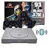 Console Retrô PSX com 93 mil jogos + 2 Controles diversos Games e Jogos + 700 Jogos PS1 (Cinza, Controles sem fio)