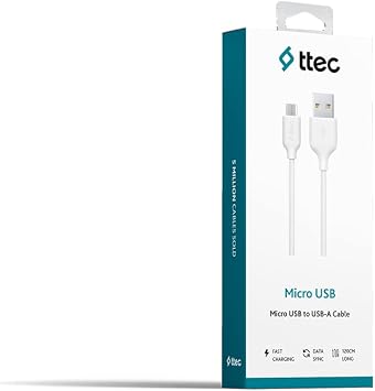 Ttec, Micro USB Kablosu, Beyaz, Micro USB