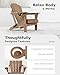 MUCHENGHY Folding Adirondack Chairs 6 Pack, Patio Chairs, Lawn Chairs, Outdoor Chairs, Adirondack Chair Plastic, Fire Pit Chairs, Weather Resistant with Cup Holder for Deck, Backyard, Garden(Teak)