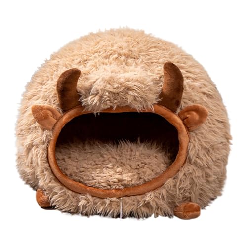 Cat Cave, Soft Pet Winter Bed, Interactive Cats Beddings Caves, Indoor Cat Nest, Semi-Enclosed, Dog Tent Bed with Cover for Indo