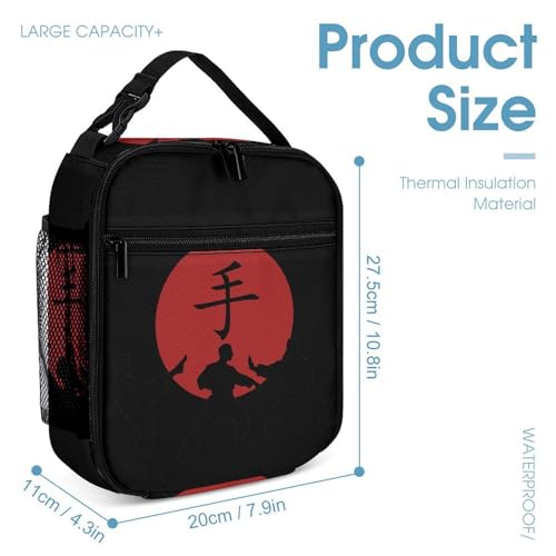 Japanese Karate Backpack Shoulder Bags Lunch Bag Pencil Case Box 3 Set Daypack Cute4