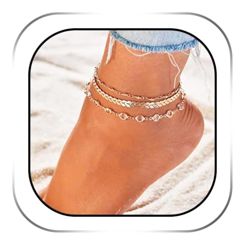 Zoestar Ankle Bracelets Gold Anklets Foot Jewelry for Women
