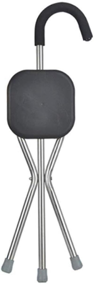 Silla para Caminar Portátil Bastón Silla Plegable Taburete Bastón para Caminar Al Aire Libre Trípode Bastón Ortopédico para Personas De Mediana Edad Y Ancianos para Caminar