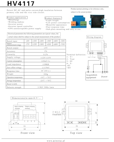 Capteur de tension HV4117 pour protéger vos circuits de contrôle contre les surtensions