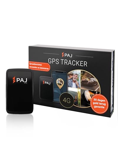 PAJ ALLROUND Finder 4G - GPS Tracker voor Voertuigen, Kinderen, Ouderen & Dementerende - Spraakberichten - Real-time Tracking Apparaat met SOS-knop - Batterijduur tot 40 Dagen