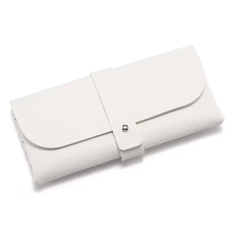 Estojo para óculos, branco, 18 x 6 x 5 cm, couro, 50 g