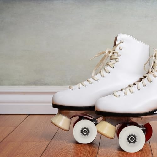 Roues de patins à roulettes blanches VILLCASE en PU résistant - 5