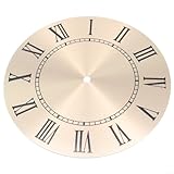 Design élégant avec chiffres romains : transformez votre espace de vie avec ce cadran en aluminium de 24,1 cm avec chiffres romains classiques. Le fond doré sophistiqué crée une esthétique intemporelle qui complète différents styles d'intérieur. Ce cadran de rechange ajoute une touche d'élégance à tout projet d'horloge murale, ce qui en fait un point focal frappant dans votre collection de décoration d'intérieur.