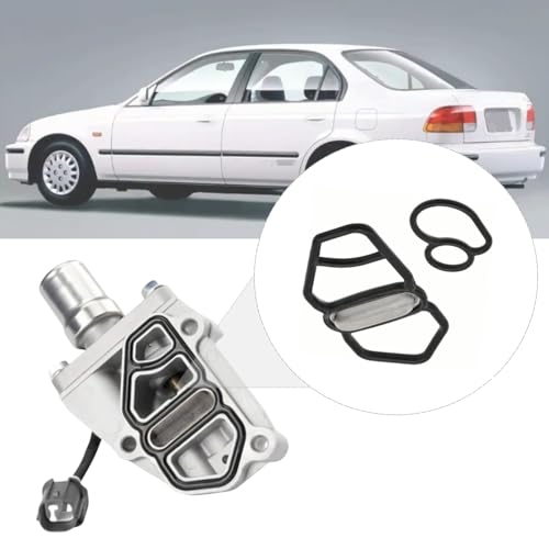 Image of 36172-P08-015 VTEC Solenoid Gasket Kit Compatible with Civic Integra Del Sol SI 2dr 3dr 4dr 1996-2005 1.6L 1.7L Engine Replace 15825-P2M-005 Upper and Lower Variable Timing Spool Valve Set
