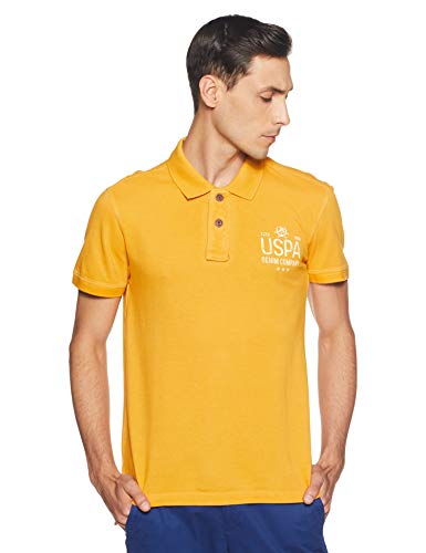 Image of US Polo Men's Solid Regular Fit T-Shirt