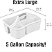 Extra Large 5 Gal Divided Cleaning Caddy Organizer with Handle - Cleaning Supplies for Housekeeping - Shower Caddy Portable - Shower Caddy Dorm - Cleaning Supplies Organizer - 17.75 x 13.25 x 7.75